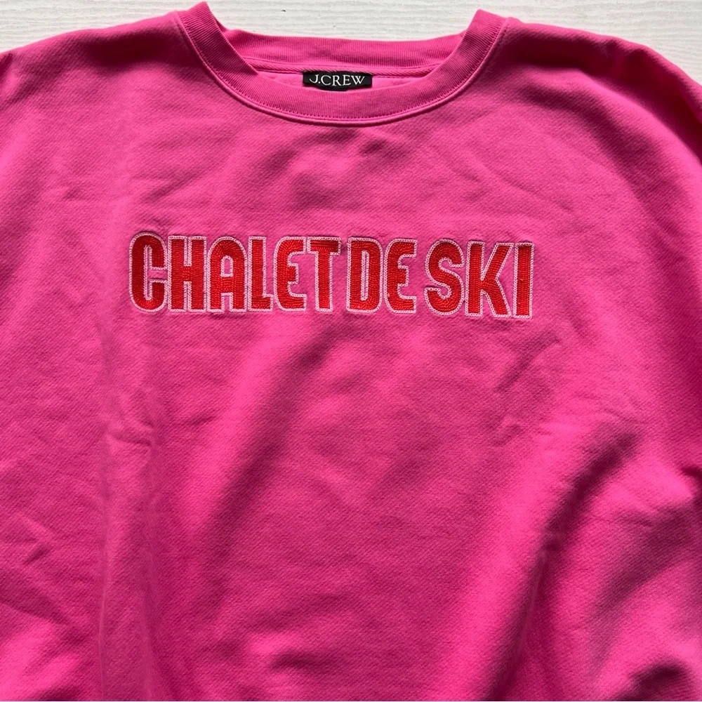 J‎ Crew Heritage Fleece Chalet De Ski Graphic Sweatshirt